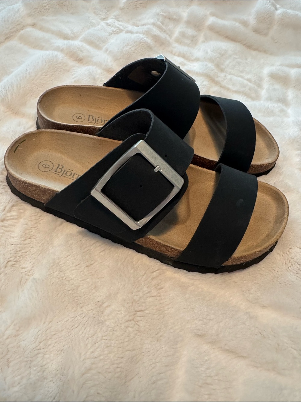 Björndal Black Buckle Slide Sandals